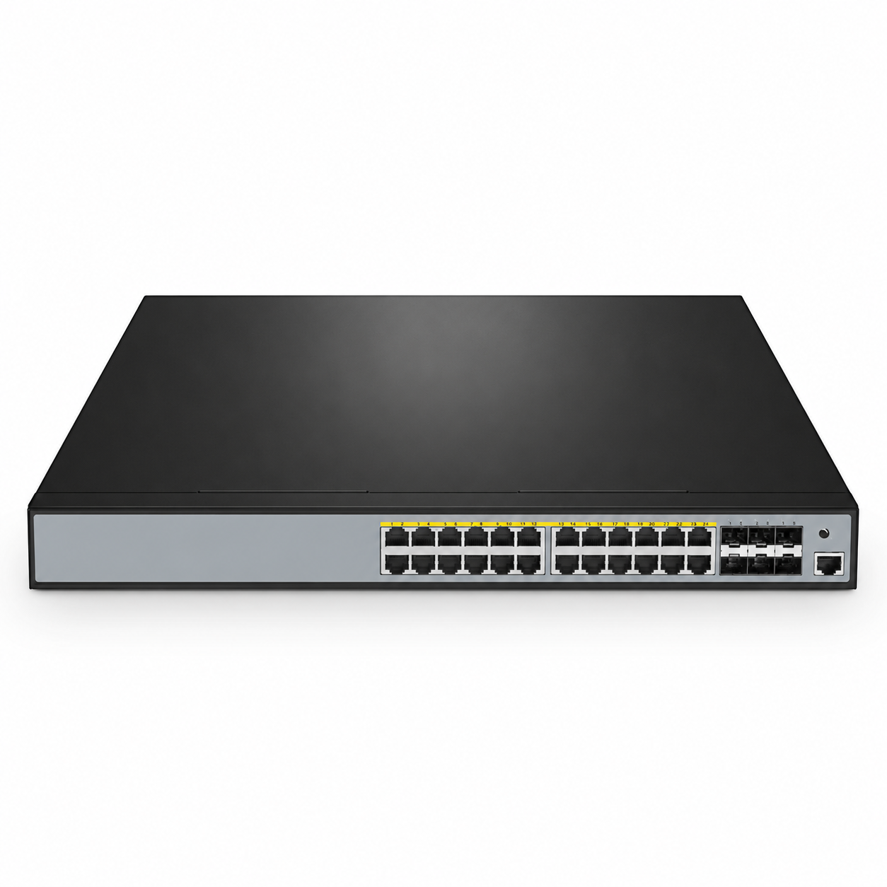 24 x 2.5Gb RJ45, 6 x 10Gb SFP+, L2+ Managed PoE++ Switch