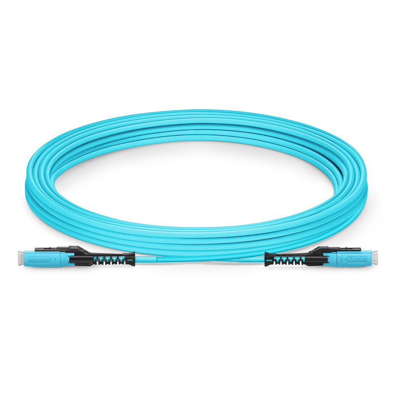 2F, MDC UPC Duplex to MDC UPC Duplex Push-Pull Boot Uniboot, OFNR, OM4, 2.0mm, 5m (16ft)