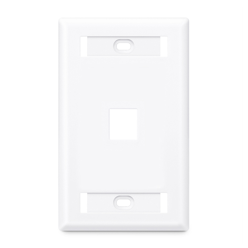 Single Gang Keystone Faceplate, Label Pockets