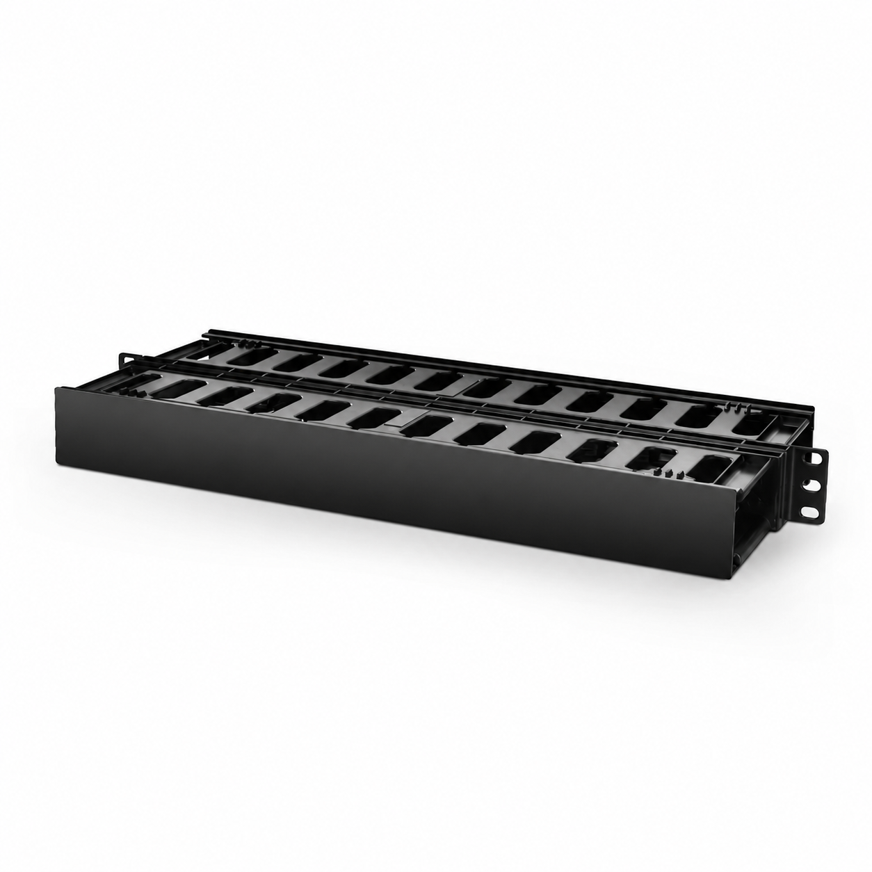 Horizontal Dual Sided Cable Manager, 1RU, Finger Duct