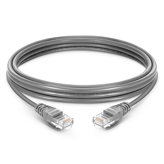 Cat5e 24AWG U/UTP Patch Cord, Snagless RJ45, Gray, 16ft (4.9m)