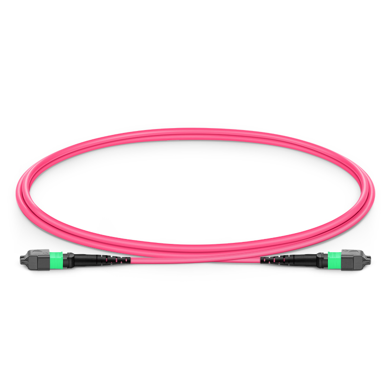 MTP-12 to MTP-12 APC Jumper, 8 Fibers, OM4, Type B, 1m (3ft)