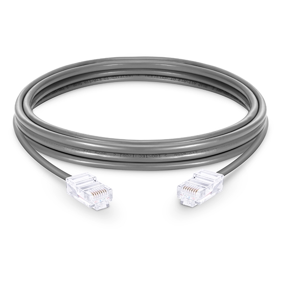 Cat6 Non-booted Unshielded (UTP) PVC Patch Cable, Gray, 33ft (10m)