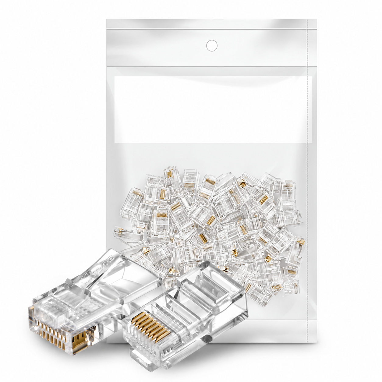 Cat5e RJ45 Unshielded Standard Modular Plugs, 50/Pack