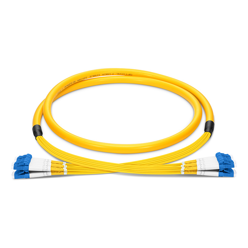 OS2 LC to LC UPC Duplex OFNR 24 Fibers Indoor Breakout Cable, 2m (7ft)