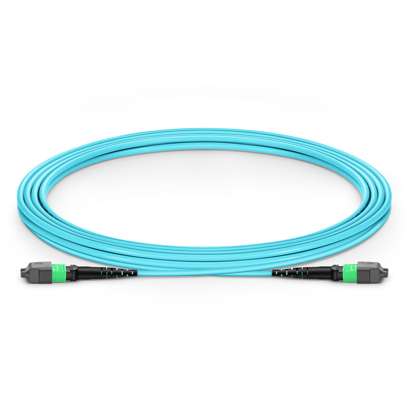 MTP-12 to MTP-12 APC Jumper, 8 Fibers, OM3, Type B, 3m (10ft)