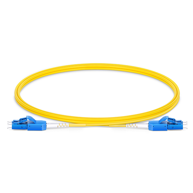 2F, LC UPC Duplex to LC UPC Duplex Standard Clip Uniboot, OFNR, OS2, 2.0mm, 1m (3ft)