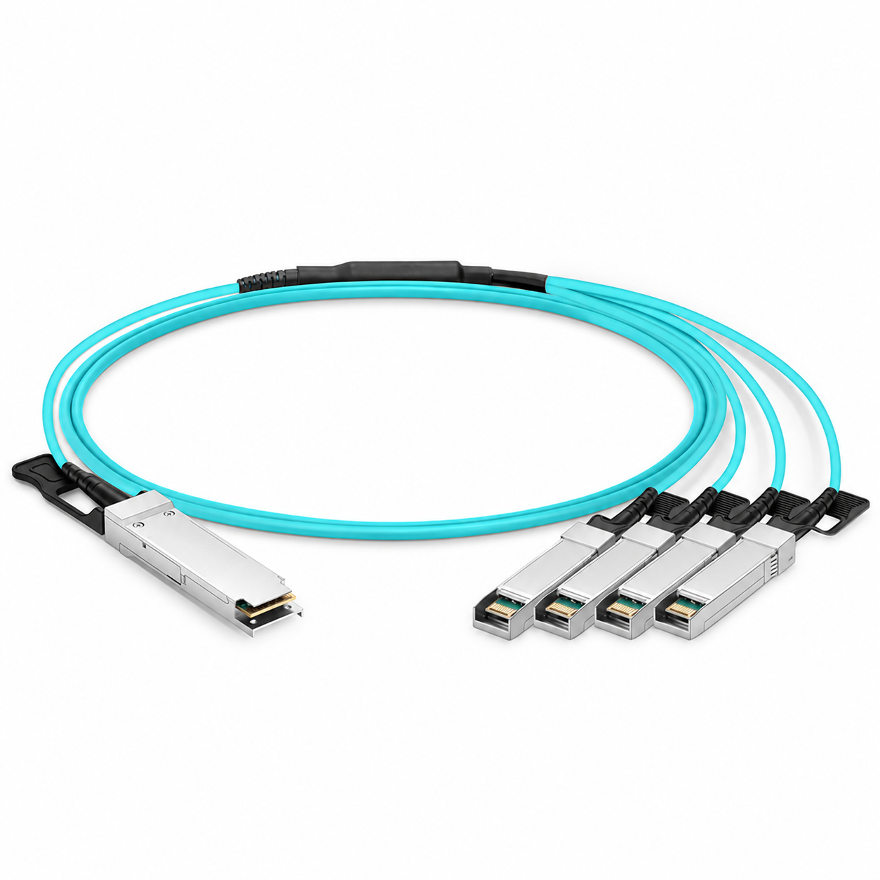 100G QSFP28 4x 25G NRZ to 4x 25G SFP28 25G NRZ Breakout AOC, 3m (10ft)
