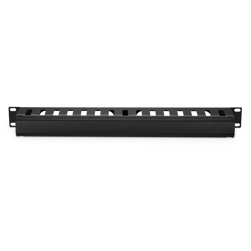 Horizontal Single Sided Cable Manager, 1RU, Finger Duct