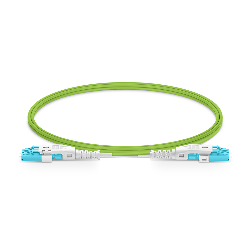 2F, EZ-WAY LC to LC UPC Duplex Flat Clip with Push-Pull Boot, OFNP, OM5, 2.0mm, 1m (3ft)