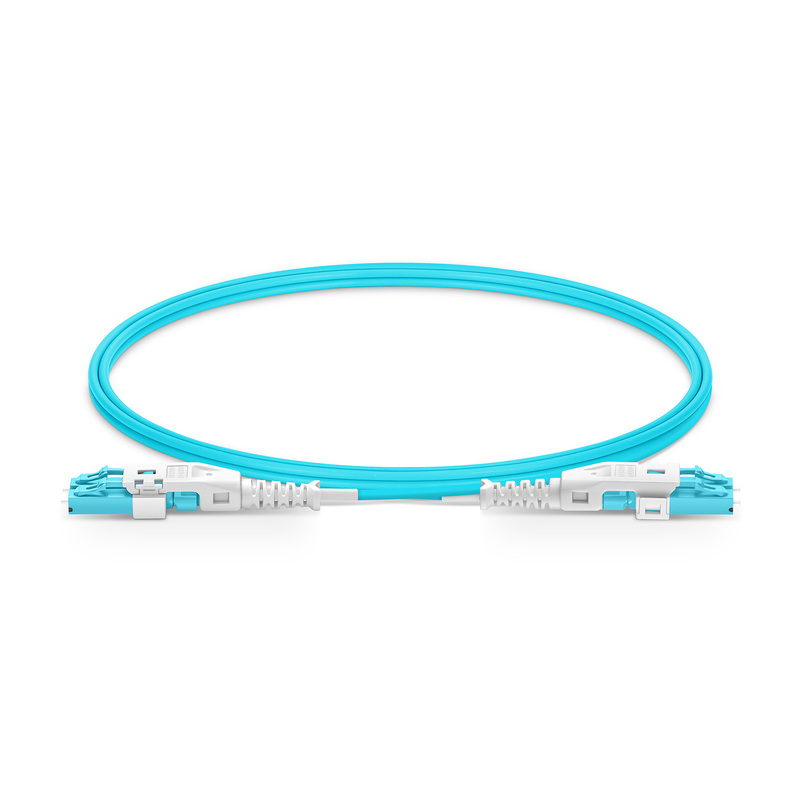 2F, EZ-WAY LC to LC UPC Duplex Flat Clip with Push-Pull Boot, OFNP, OM4, 2.0mm, 1m (3ft)