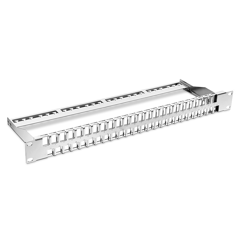 FDMP Blank Flat Patch Panel, 48-Port, T568A/B, 1RU, Shield/Unshield
