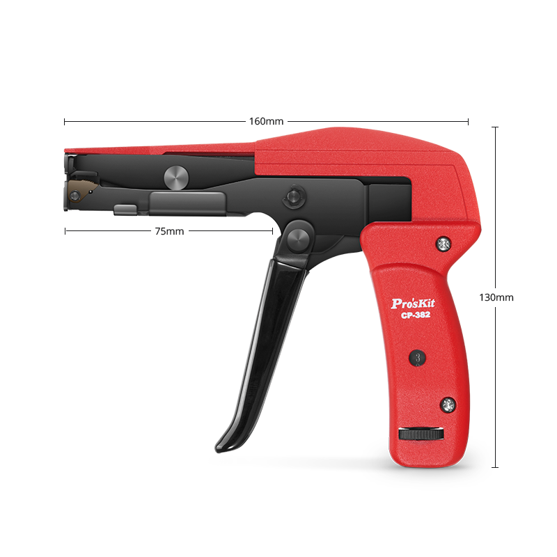 Pro'sKit® Cable Tie Gun, for Cable Tie Width From 2.2 to 4.8mm