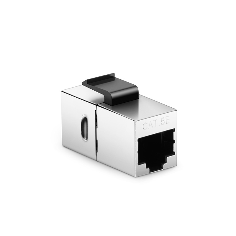 Cat5e Keystone RJ45 Shielded Insert Inline Coupler, 1Pc/Pack
