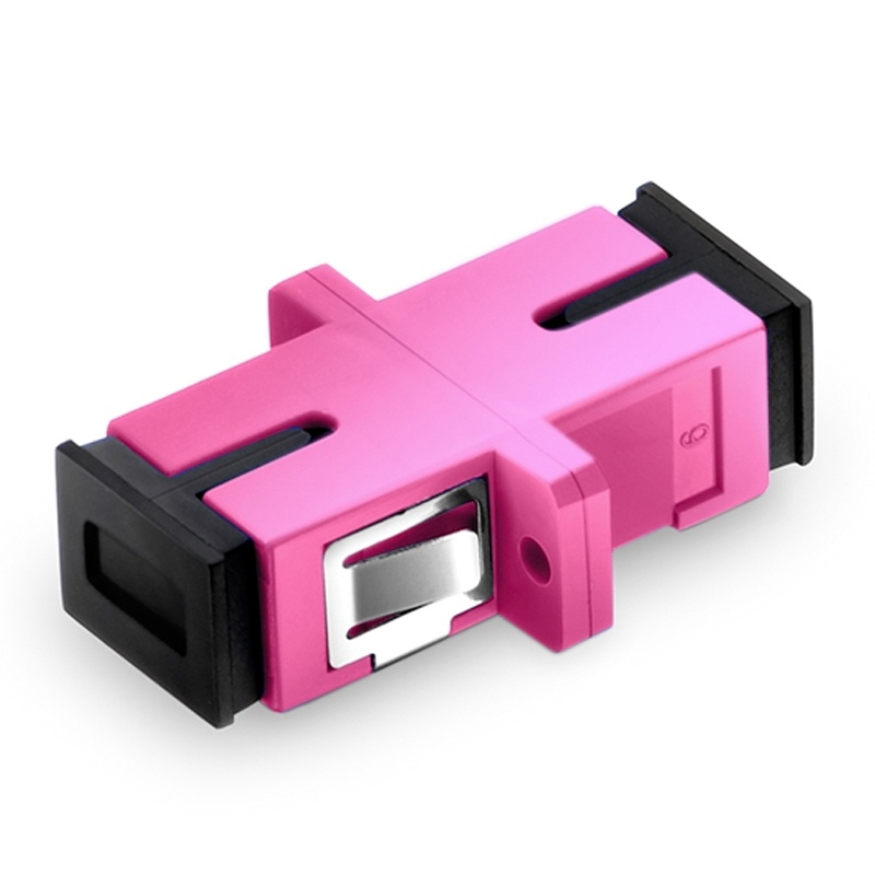SC UPC Simplex OM4 Fiber Adapter with Flange
