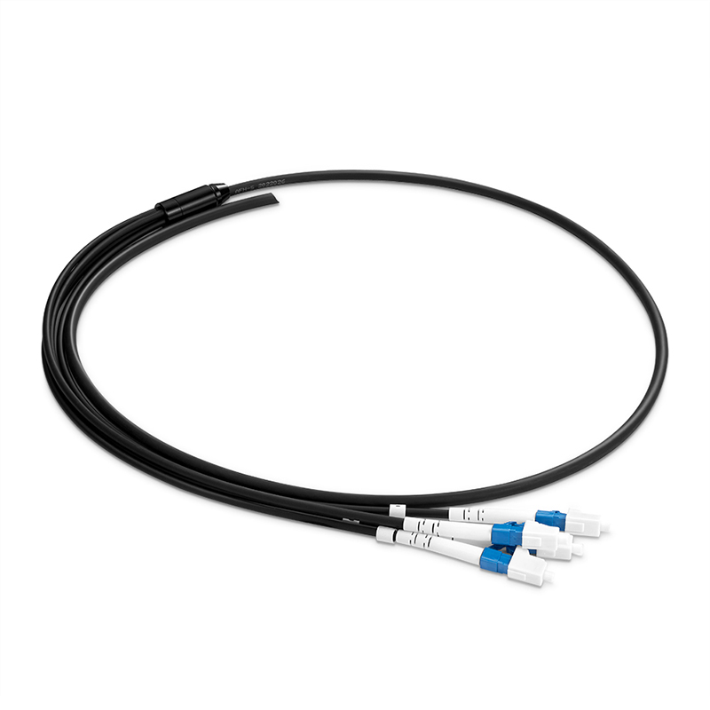 Customized OS2 2-24 Fibers LC/SC/FC/ST/LSH Industrial Armored Fiber Optic Pigtail