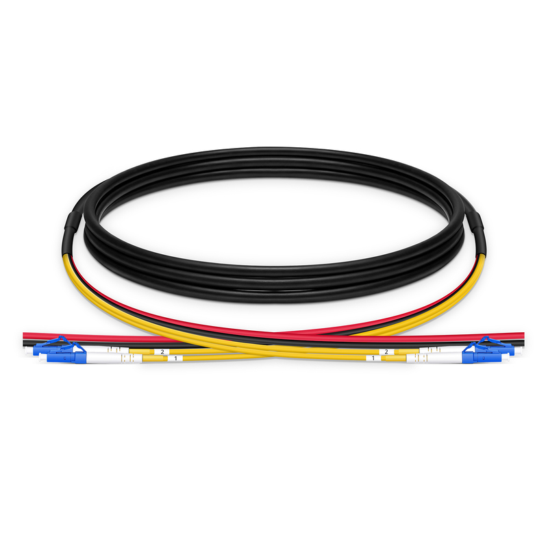 Customized Hybrid Cable, OFNR/OFNP, 2-12F, LC/SC/Unterminated, 2 Conductors