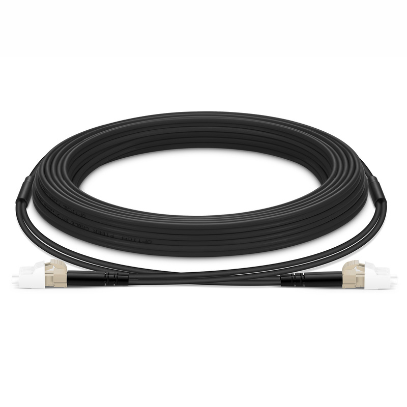 LC to LC UPC Duplex Industrial Armored, 2 Fibers, OM4, 10m (33ft)