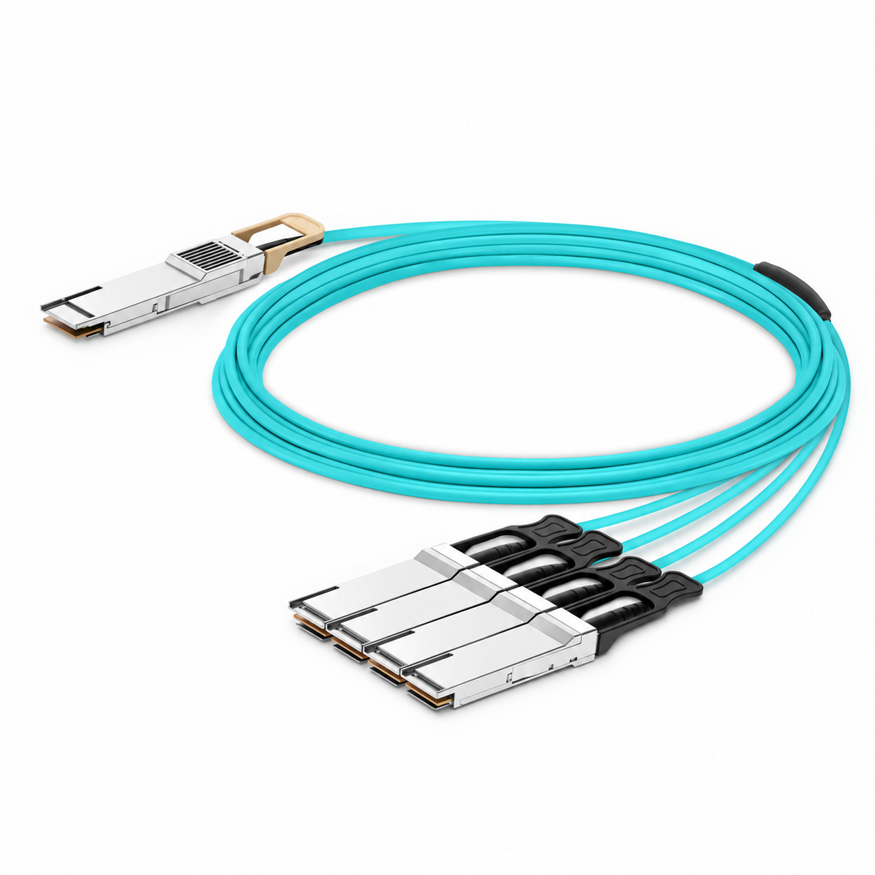 400G QSFP-DD 8x 50G PAM4 to 4x 100G QSFP56 2x 50G PAM4 Breakout AOC, 30m (98ft)