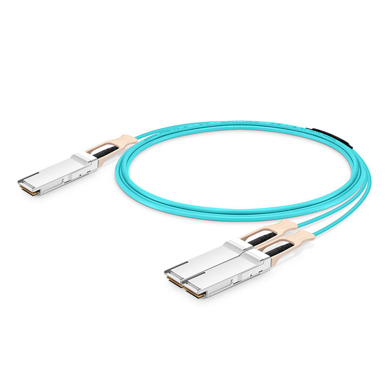 200G QSFP56 4x 50G PAM4 to 2x 100G QSFP56 2x 50G PAM4 InfiniBand HDR Breakout AOC, NVIDIA (IB), 10m (33ft)