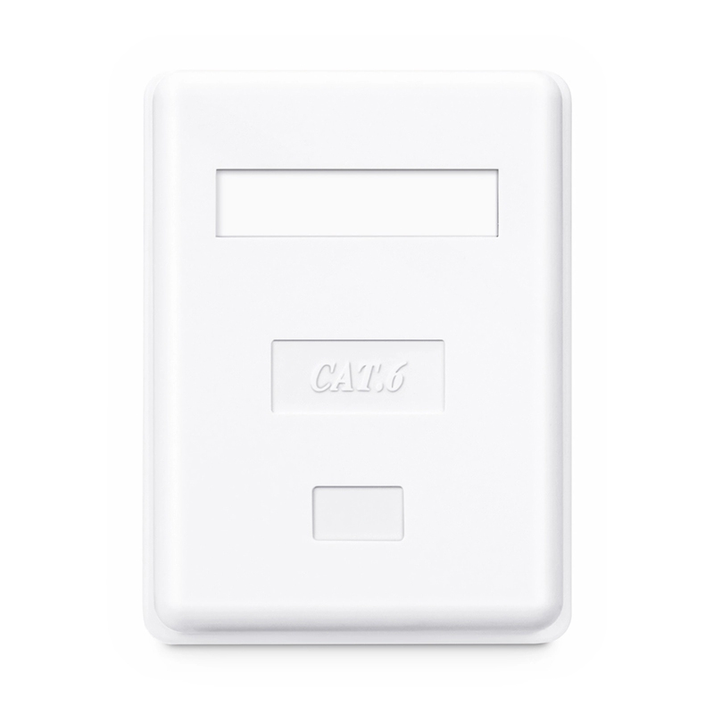 Cat6 RJ45 Unshielded Surface Mount Box, UL Listed, 1 Port