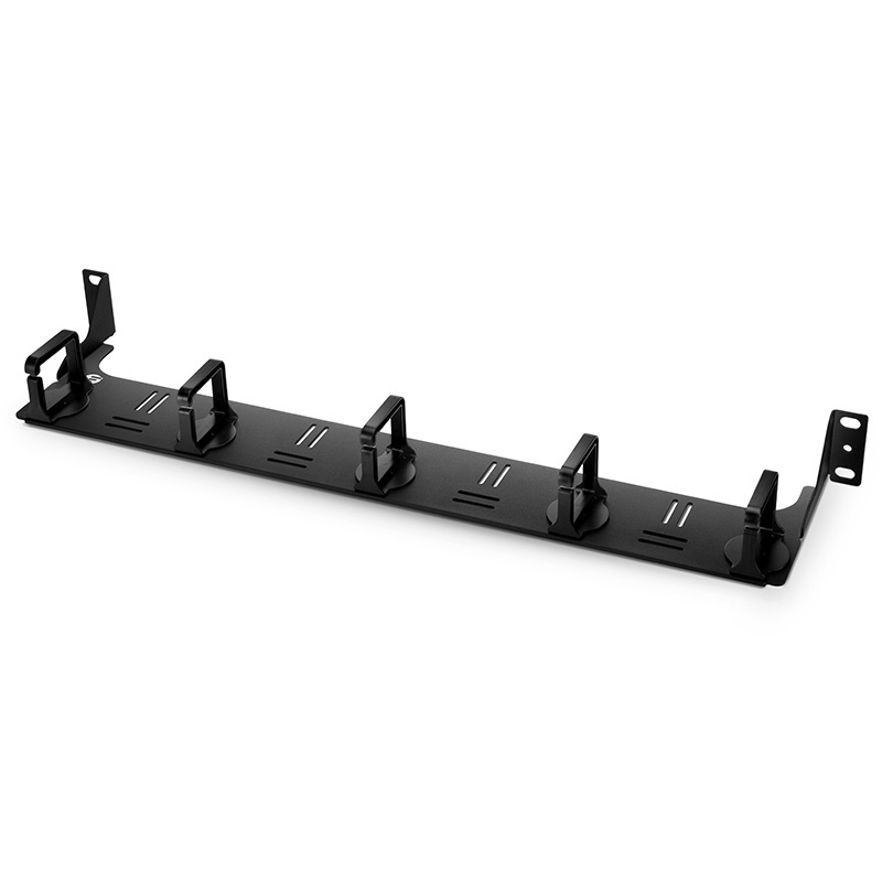 Horizontal Single Sided Cable Manager, 0RU, 5 Snap-in D-Rings
