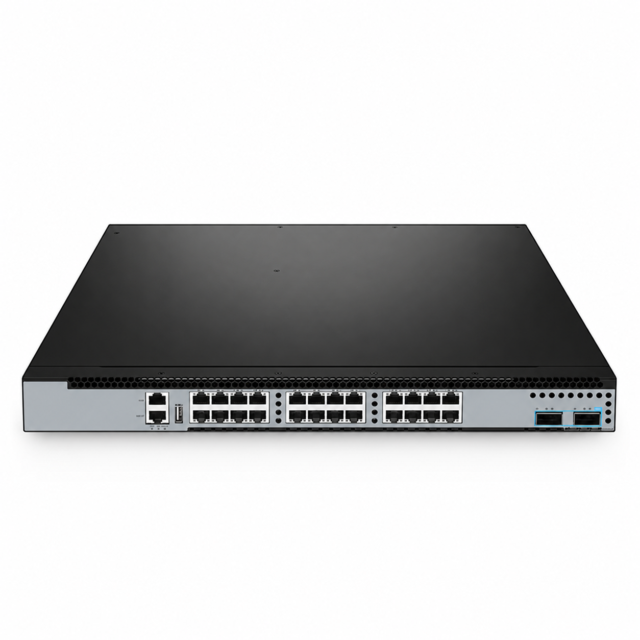 24 x 10Gb RJ45, 2 x 100Gb QSFP28, L3 Managed Switch