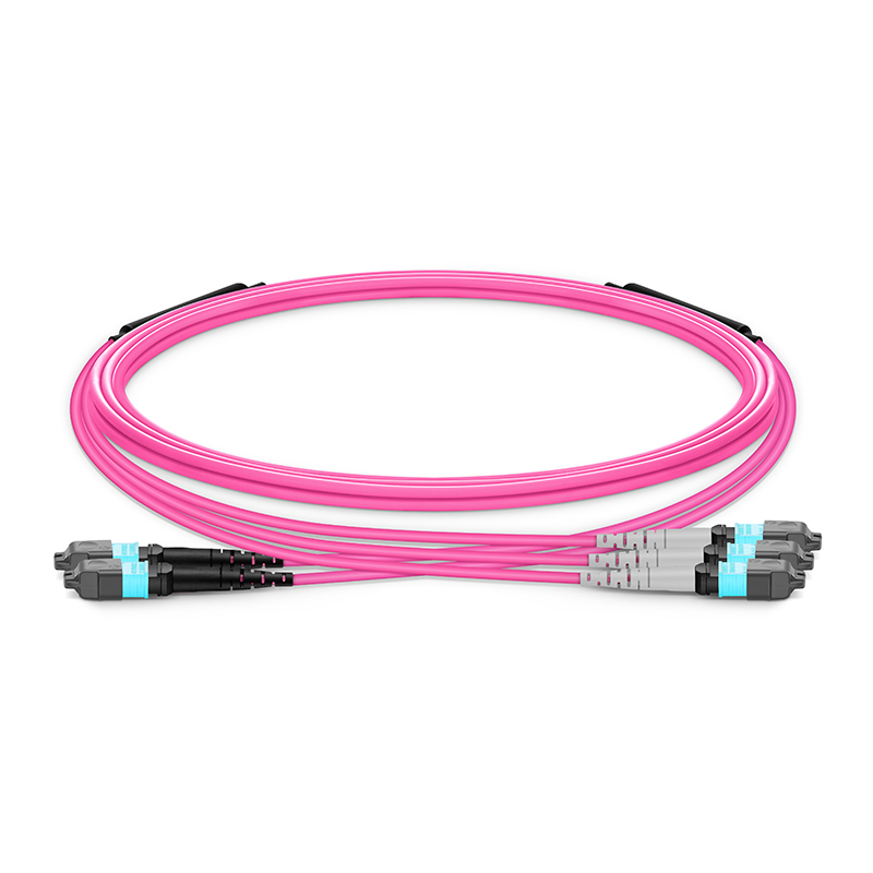 2 x MTP-12 to 3 x MTP-8 UPC Breakout Cable, 24 Fibers, OM4, Type A, 3m (10ft)