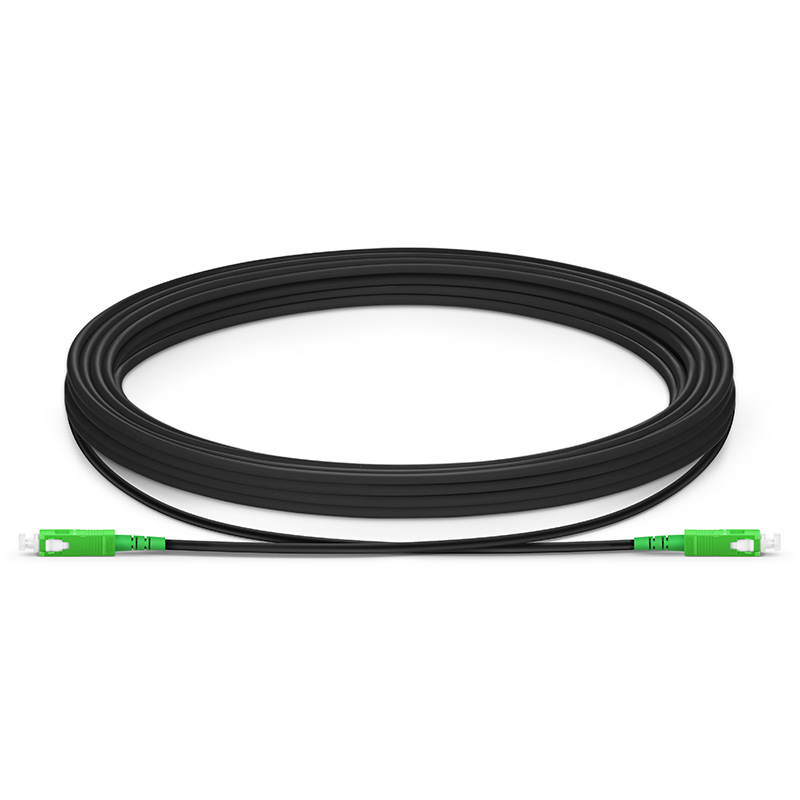 SC to SC APC Simplex Industrial Armored, 1 Fiber, OS2, 5m (16ft)
