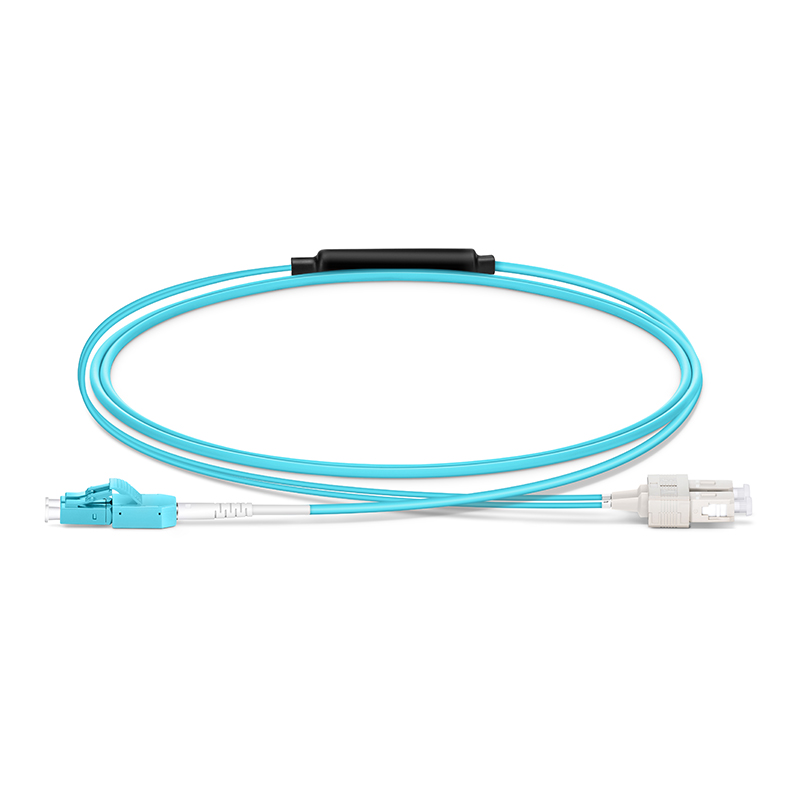 2F, LC UPC Duplex Standard Clip Uniboot to SC UPC Duplex, OFNR, OM4, 2.0/0.9mm, 1m (3ft)