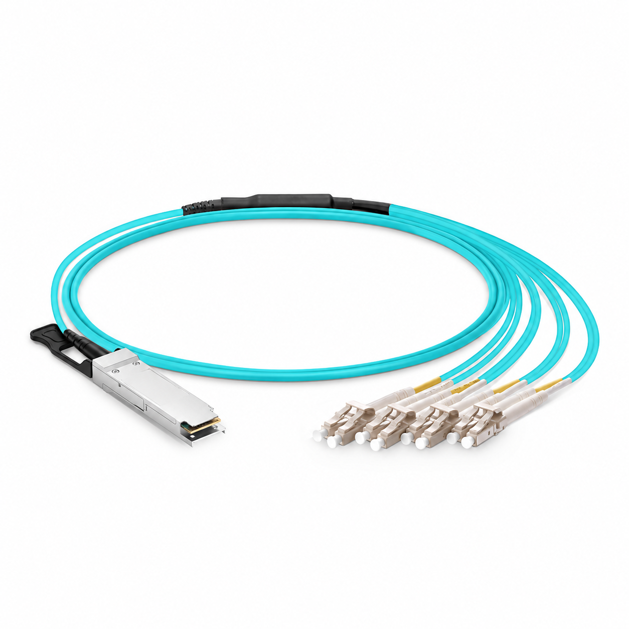 100G QSFP28 4x 25G NRZ to 4 Duplex LC 25G NRZ Breakout AOC, 1m (3ft)