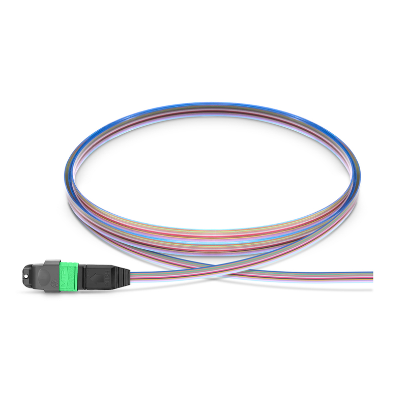 MTP-12 APC to Unterminated Fiber Pigtail, Female, 12 Fibers, OS2, 1m (3ft)