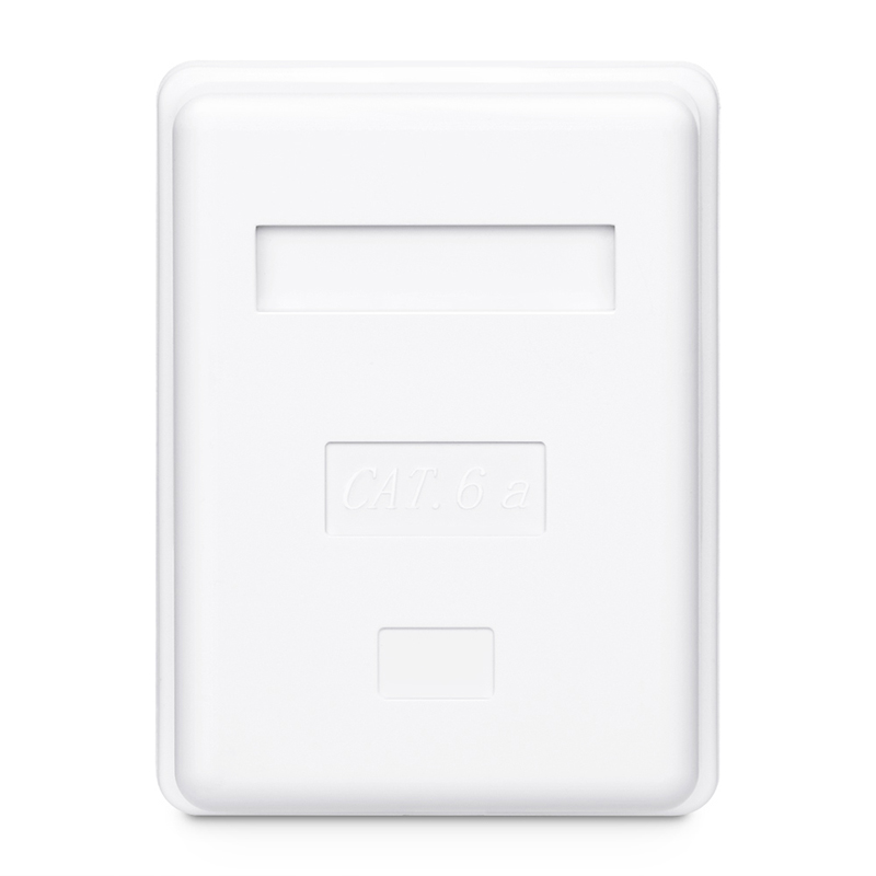 Cat6a RJ45 Shielded Surface Mount Box, UL Listed, 1 Port