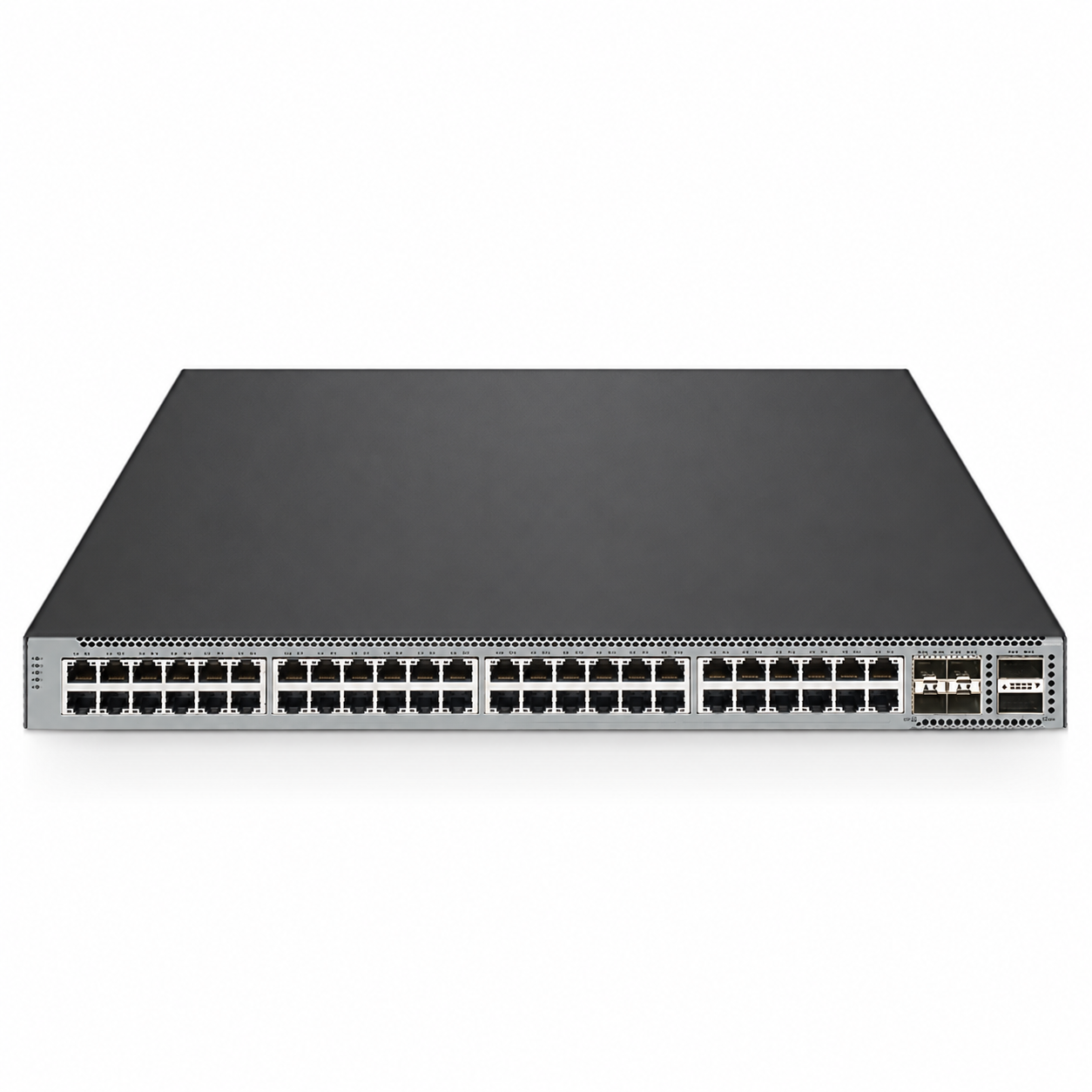 48 x 10Gb RJ45, 4 x 25Gb SFP28, 2 x 40Gb QSFP+, L3 Managed Switch