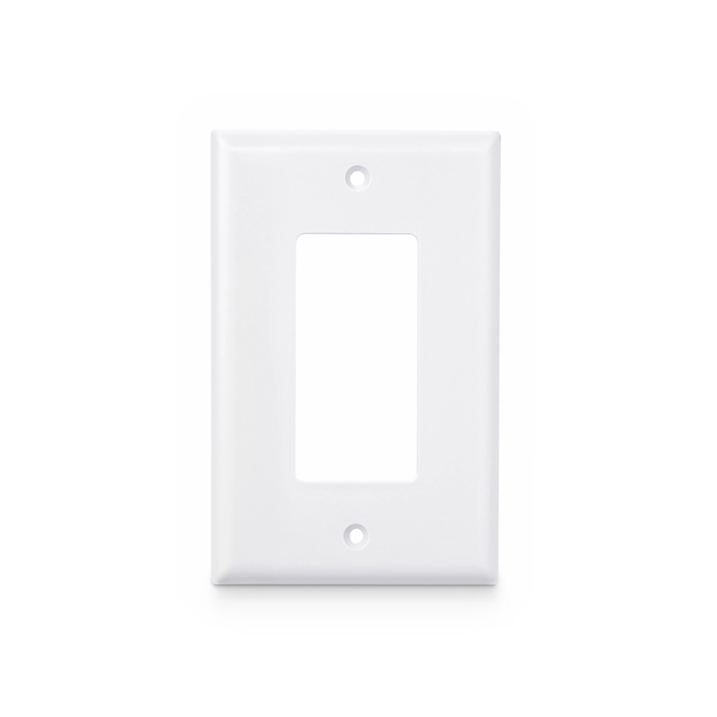 Single Gang Faceplate Frame, White, 4.87'' x 2.95''