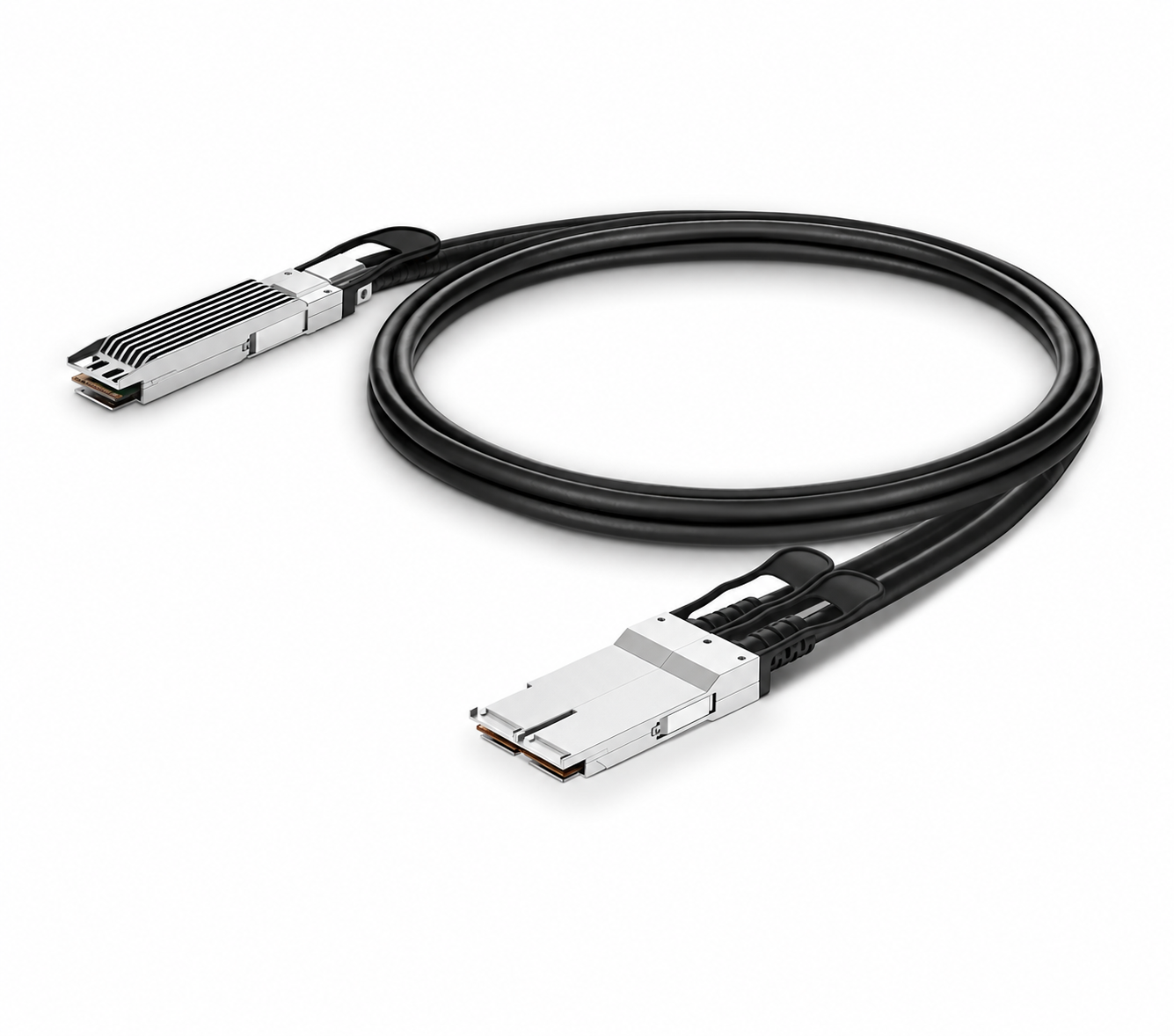 200G QSFP-DD 8x 25G NRZ to 2x 100G QSFP28 4x 25G NRZ Passive Breakout DAC, 1m (3ft)
