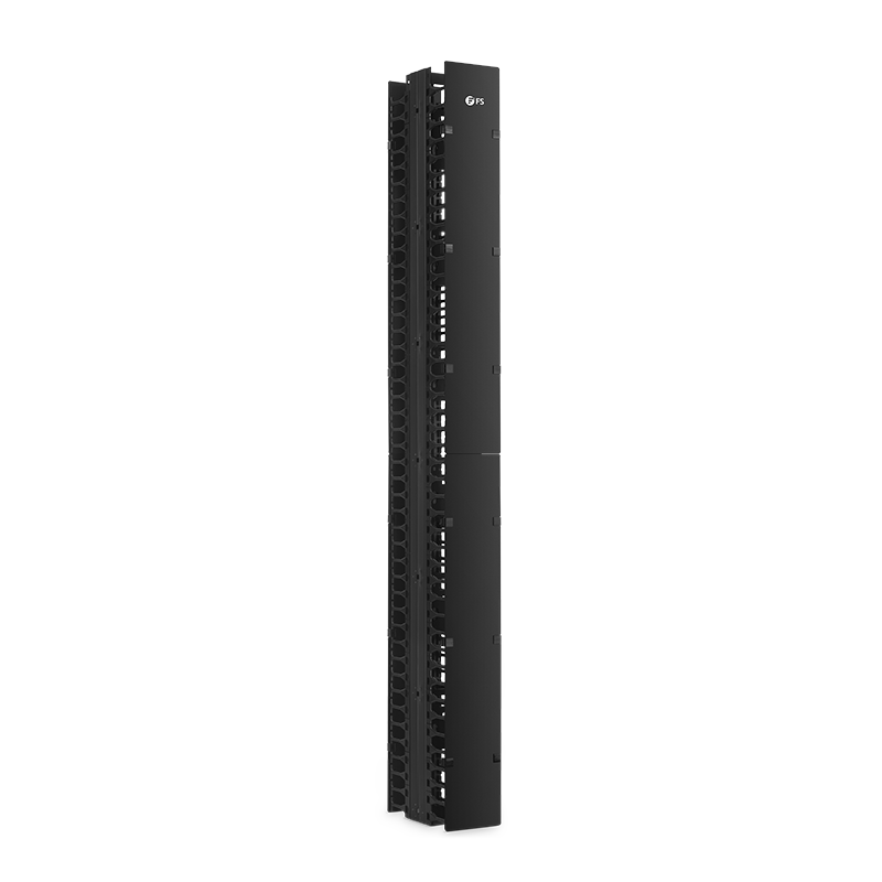 Vertical Dual Sided Steel Cable Manager, 45RU, Bend Radius Finger