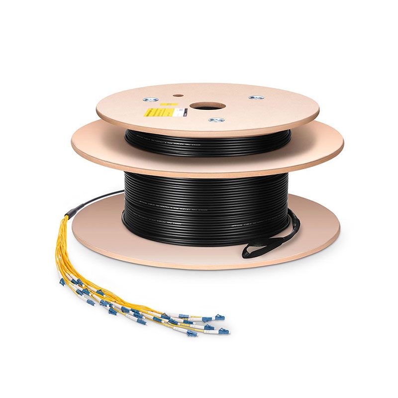 Customized OS2 Indoor/Outdoor Cable, LC/SC/FC/ST, 2 Fibers