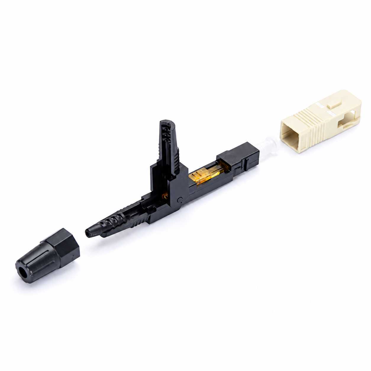 Customized SC/UPC Type A Multimode 0.9/2.0/3.0mm Pre-polished Ferrule Field Assembly Connector Fast/Quick Connector