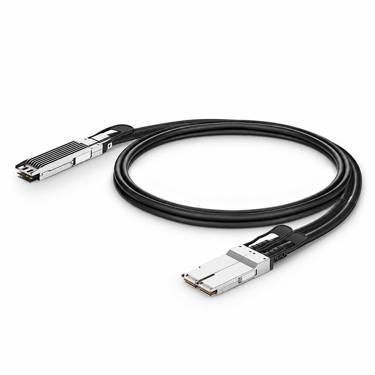 800G OSFP 8x 100G PAM4 to 2x 400G QSFP112 4x 100G PAM4 Passive Breakout DAC, 2m (7ft)
