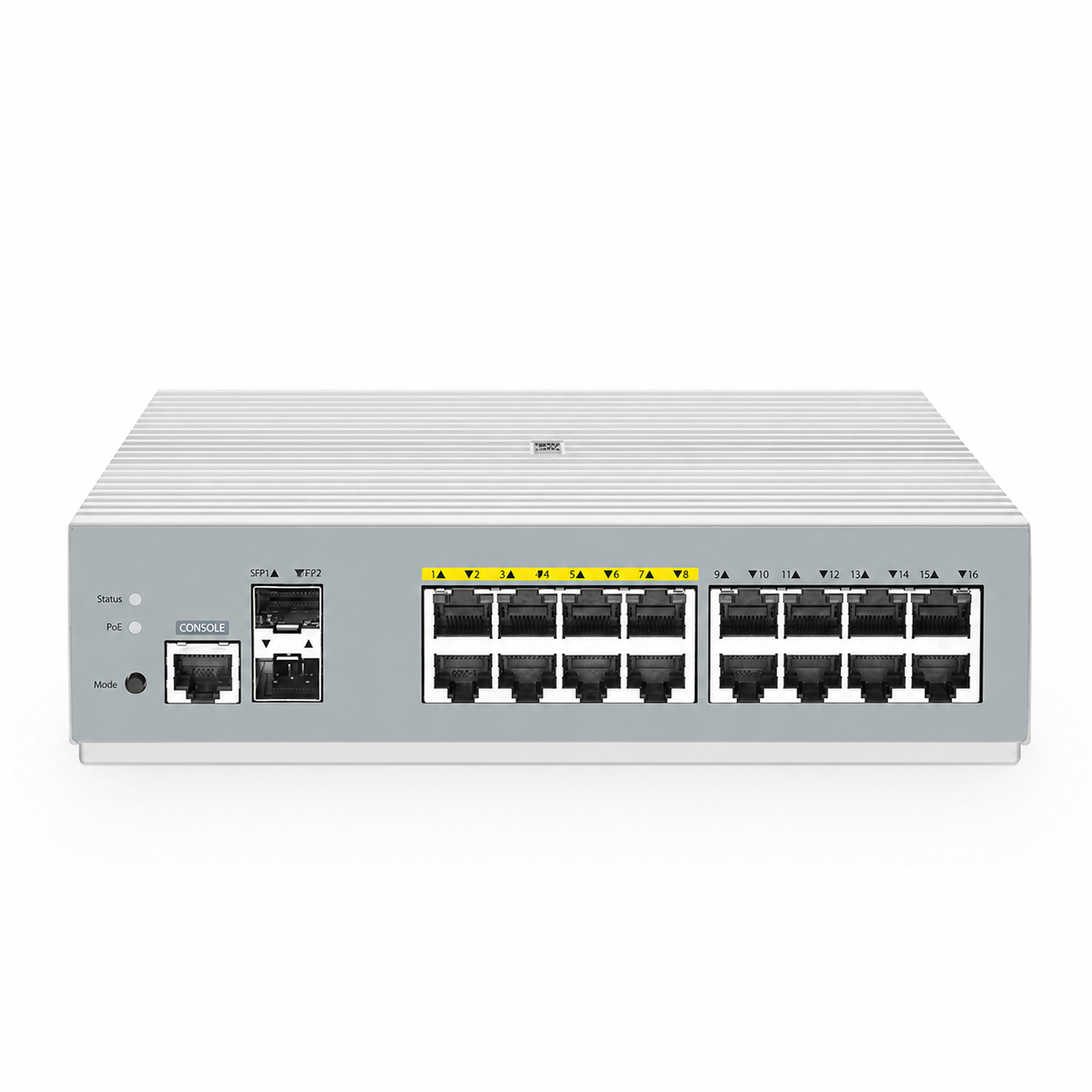 16 x 1Gb RJ45, 2 x 1Gb SFP+, Network OS, L2+ Managed PoE+ Switch