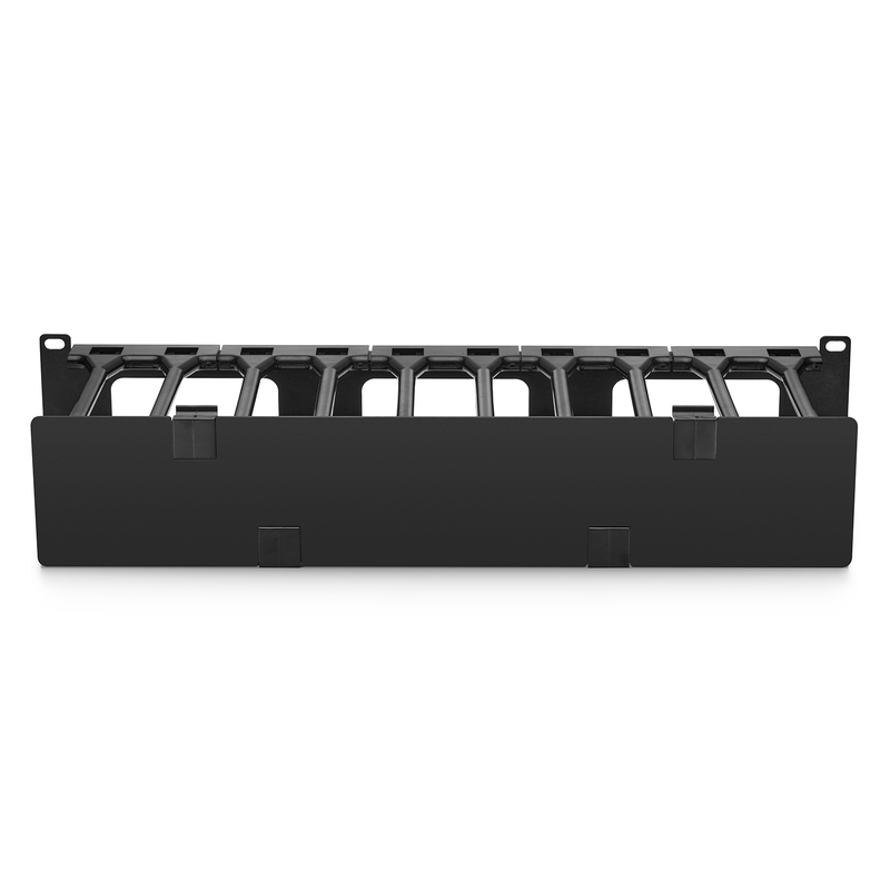 Horizontal Single Sided High Capacity Cable Manager, 2RU, Finger Duct