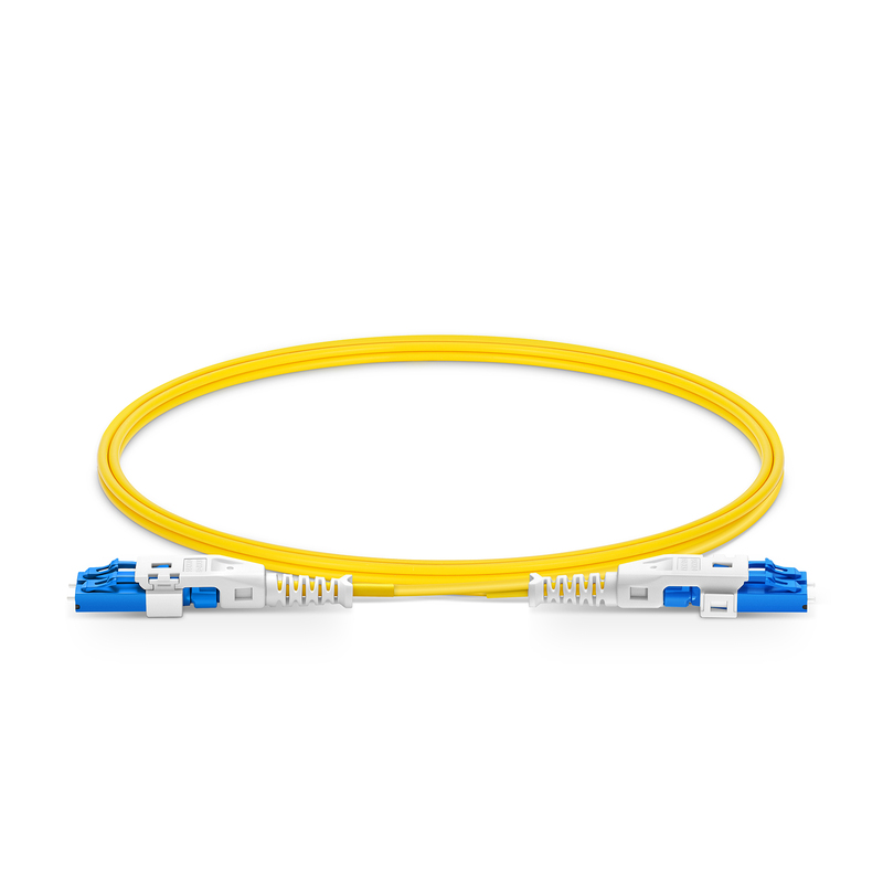 2F, EZ-WAY LC to LC UPC Duplex Flat Clip with Push-Pull Boot, OFNP, OS2, 2.0mm, 1m (3ft)