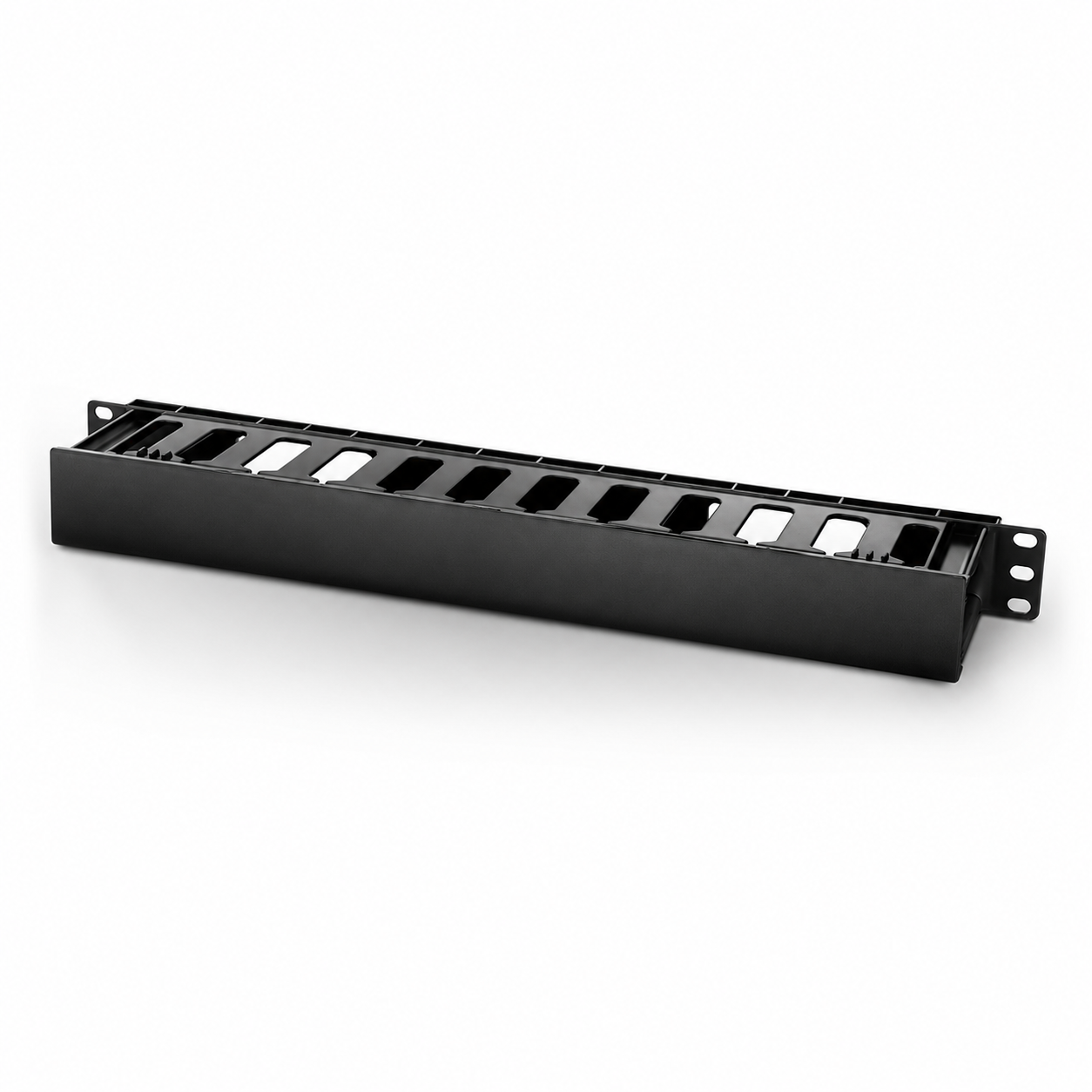 Horizontal Single Sided Cable Manager, 1RU, Finger Duct