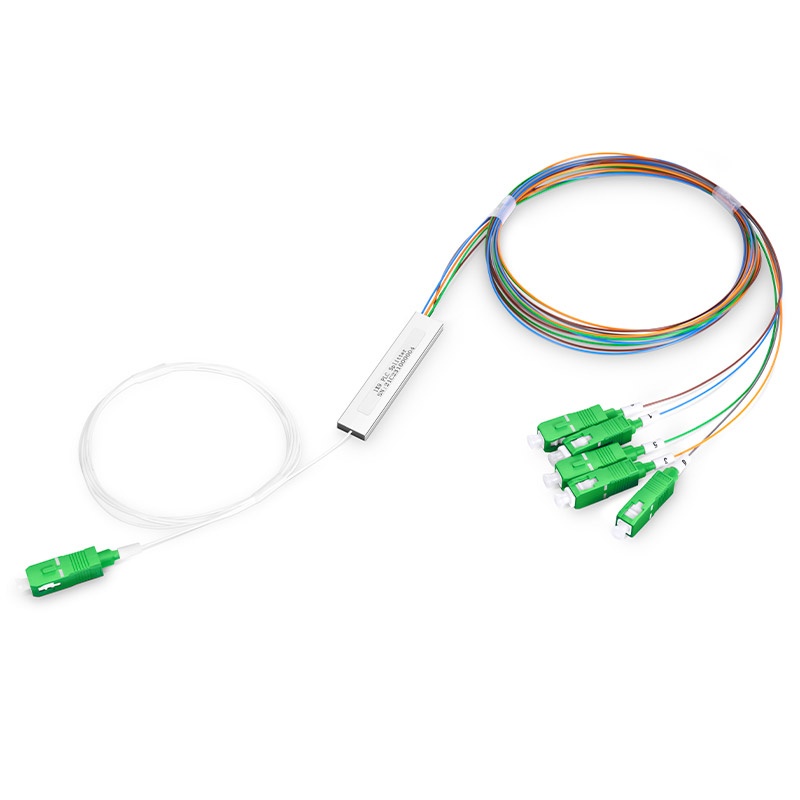 1 x 5 Asymmetrical PLC Splitter, Mini Module, 50/50, SC/APC, 1.5m, 900μm, G.657A1 Fiber