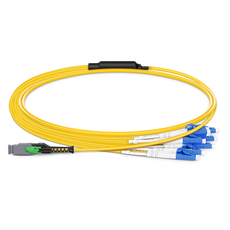 MMC-16 APC to 8 x LC UPC Harness, 16 Fibers, OS2, Harness Polarity, 1m (3ft)