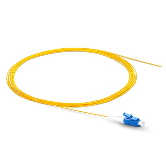LC UPC to Unterminated Fiber Pigtail, Simplex, OS2, 0.9mm, 1m (3ft)