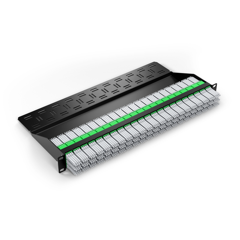 1U Ultra High Density Adapter Panel, 66 x 4-Port MMC-12/16/24 (Green), OS2