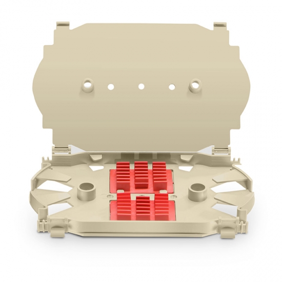 12 Fibers Fusion Splice Tray for Heat-Shrink Fusion Splices, 0.69" x 6.42" x 3.96"