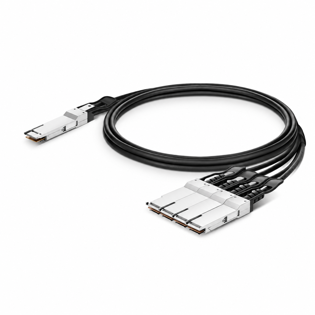 400G QSFP-DD 8x 50G PAM4 to 4x 100G QSFP56 2x 50G PAM4 Passive Breakout DAC, 2m (7ft)
